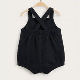 Plaid jumpsuit - black