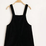 Checkered overalls - black