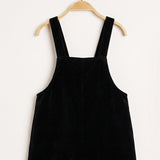 Checkered overalls - black