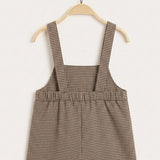 Plaid jumpsuit - brown