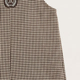 Plaid jumpsuit - brown