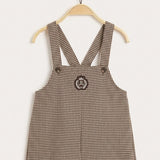 Plaid jumpsuit - brown