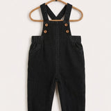 Denim overalls - black
