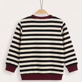 Striped Baby Sweatshirt - Black