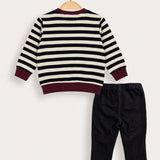 Striped Baby Sweatshirt - Black