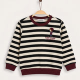 Striped Baby Sweatshirt - Black