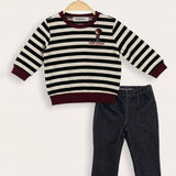 Striped Baby Sweatshirt - Black