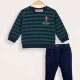 Baby Striped Sweatshirt - Green