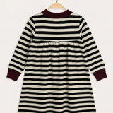 Striped dress - black