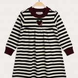 Striped dress - black