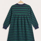 Striped dress - green
