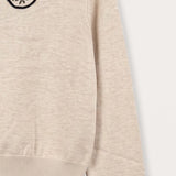 Embroidered collar knit shirt - Beige