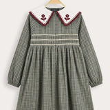 Plaid dress - GRAY
