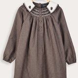 Plaid dress - brown