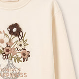 Art Flowers Sweatshirt - Brown