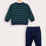 Striped Baby Set - Green