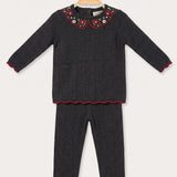 Knitted Baby Set - GRAY