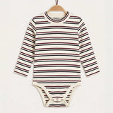 Striped Bodysuit - Beige