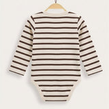 Striped Bodysuit - Brown