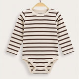 Striped Bodysuit - Brown