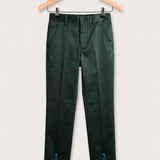 Textured velvet pants - green