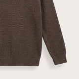 Patterned sweater + collar/neck - brown