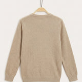 Patterned sweater + collar/Nikki - beige