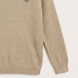 Patterned sweater + collar/Nikki - beige