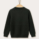 Patterned Basic Sweater - Green