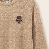 Patterned Basic Sweater - Beige