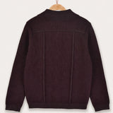 Button-down cardigan + collar - Purple