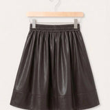 Gathered skirt - brown