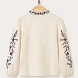 Embroidered shirt - brown