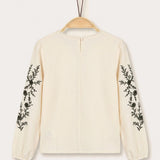 Shirt + embroidered sleeve - dark green