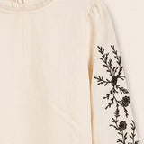 Shirt + embroidered sleeve - dark green