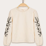 Shirt + embroidered sleeve - dark green