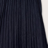Pleated denim skirt - navy