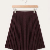 Fleece denim skirt - beige