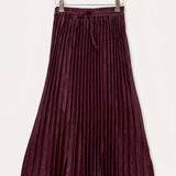 Fleece denim skirt - beige
