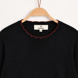 Knitted Cardigan with Zippered Finish - Black