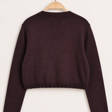 Knit top with stud embellishments - Purple