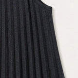Pleated pinafore dress - Black