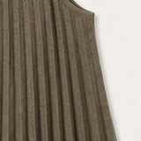 Pleated pinafore dress - dark green