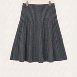 Knit Merino Skirt - Grey