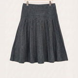 Knit Merino Skirt - Grey