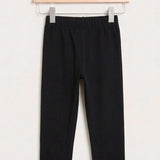 French Terry Leggings - Black