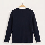 Knitted Rib Base Layer Shirt - Navy