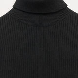 Rib knit golf - Black