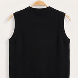 Rib knit cardigan - black
