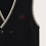 Rib knit cardigan - black